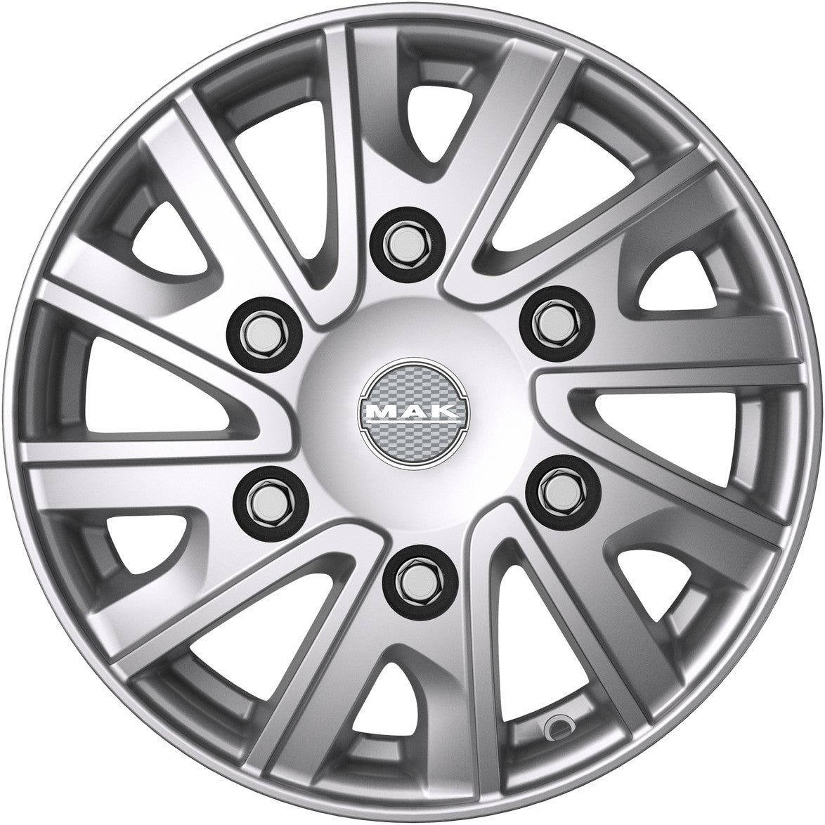 Mak Deliver silver Alufelge 6.5x16 Zoll ET68 LK 6x180 ML130.1 – Bild 2