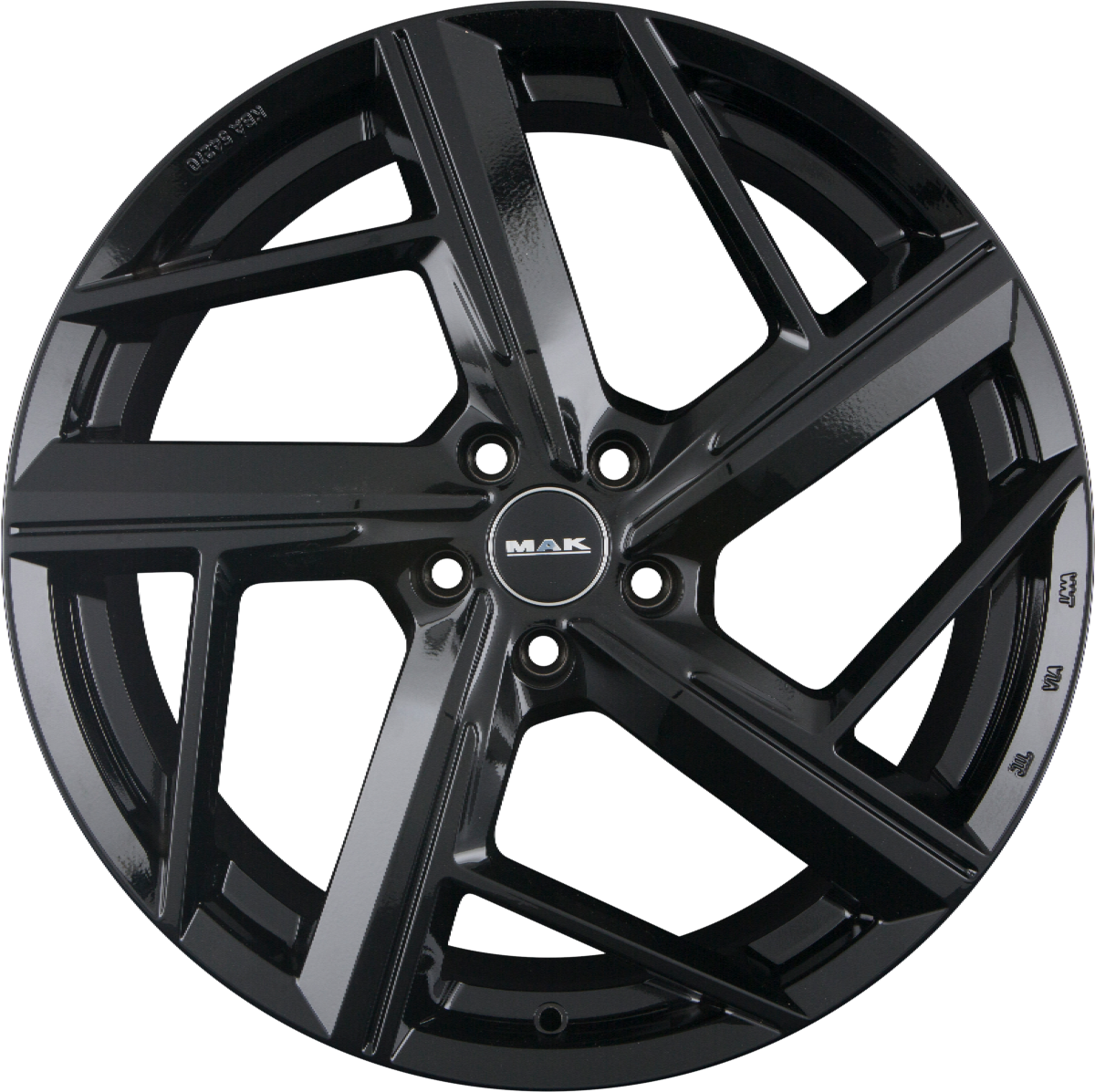 Mak Qvattro gloss black Alufelge 8x18 Zoll ET50 LK 5x112 ML57.1 – Bild 4