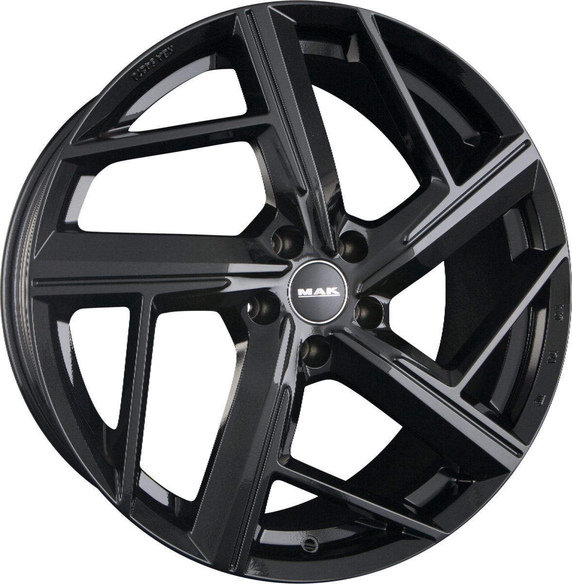 Mak Qvattro gloss black Alufelge 8x18 Zoll ET50 LK 5x112 ML57.1 – Bild 5