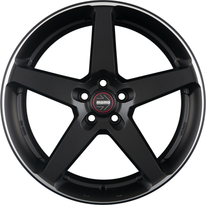 Momo Five black matt polish Alufelge 8x17 Zoll ET42 LK 5x112 ML72.3 – Bild 3