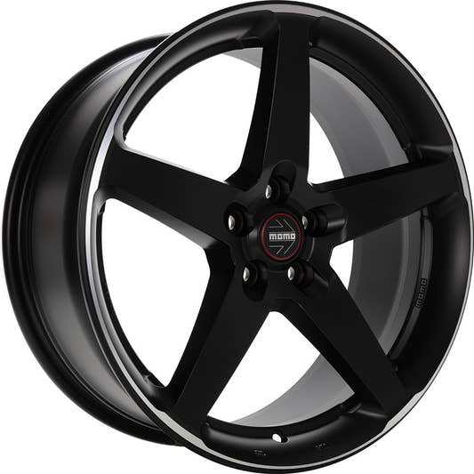 Momo Five black matt polish 8x17 ET42 - LK5/112 ML72.3