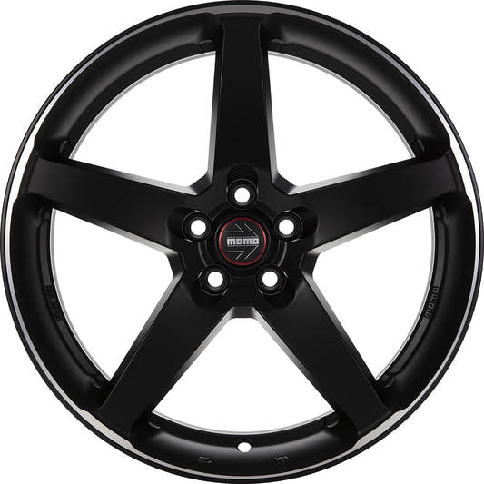 Momo Five black matt polish 8x17 ET42 - LK5/112 ML72.3