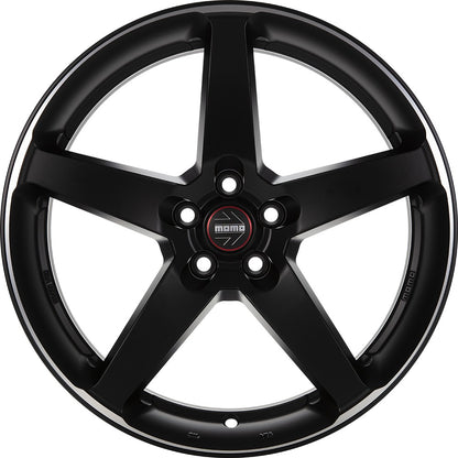 Momo Five black matt polish 8.5x20 ET25 - LK5/112 ML79.6