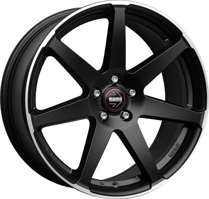 Momo Seven black matt polish 8x18 ET42 - LK5/112 ML72.3