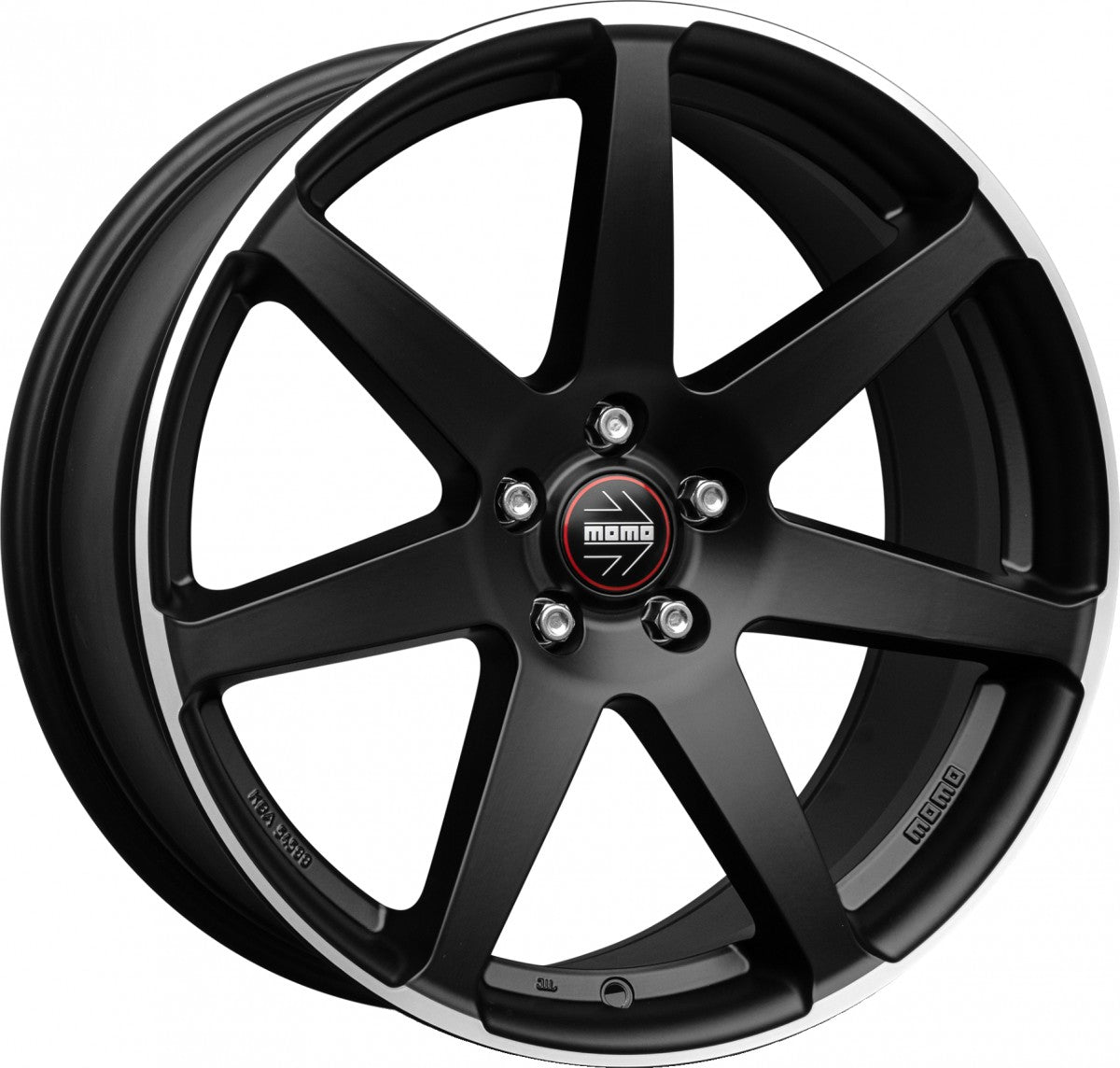 Momo Seven black matt polish 8x18 ET42 - LK5/112 ML72.3