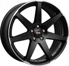 Momo Seven black matt polish Alufelge 8x18 Zoll ET42 LK 5x112 ML72.3