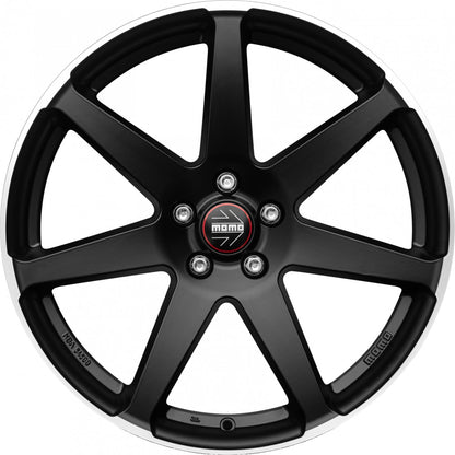 Momo Seven black matt polish 8x18 ET42 - LK5/112 ML72.3