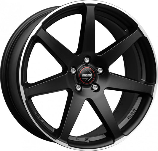 Momo Seven black matt polish 8.5x19 ET30 - LK5/112 ML79.6