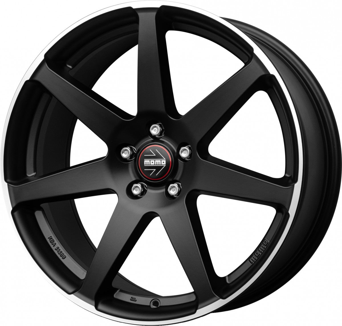 Momo Seven black matt polish 8.5x19 ET30 - LK5/112 ML79.6