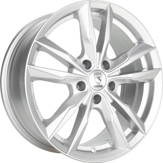 Momo Fast silver glossy 6.5x16 ET40 - LK5/100 ML72.3