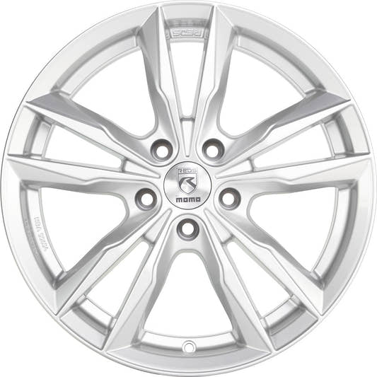 Momo Fast silver glossy 6.5x16 ET40 - LK5/100 ML72.3
