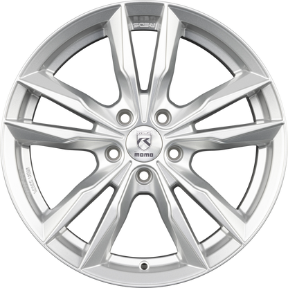 Momo Fast silver glossy Alufelge 7.5x17 Zoll ET45 LK 5x108 ML72.3 – Bild 3