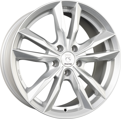 Momo Fast silver glossy Alufelge 7.5x17 Zoll ET45 LK 5x108 ML72.3 – Bild 4