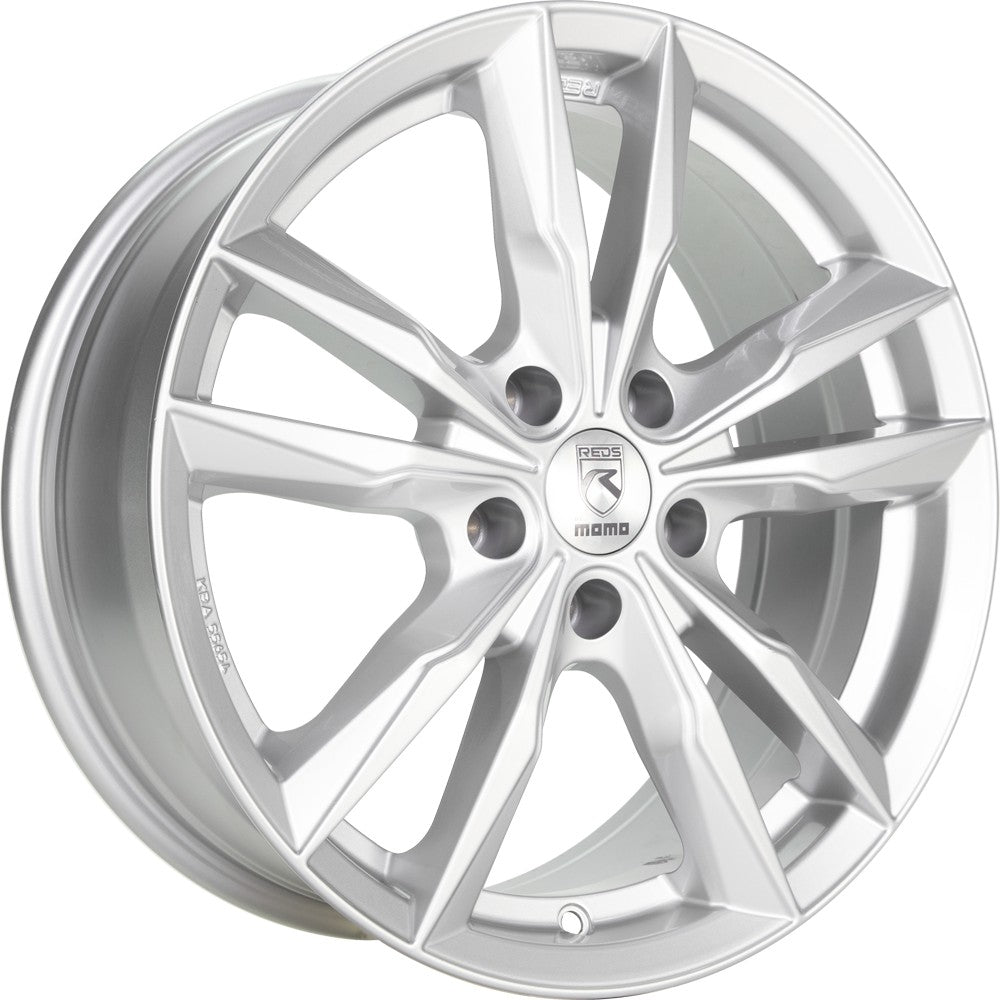 Momo Fast silver glossy 8x18 ET45 - LK5/112 ML72.3