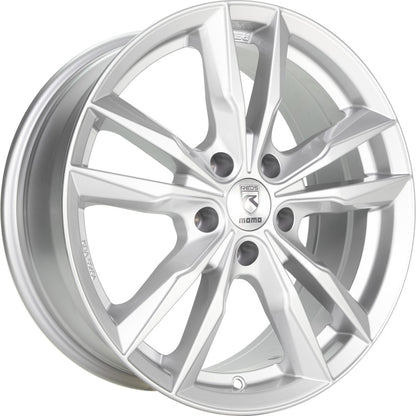 Momo Fast silver glossy 8x18 ET45 - LK5/112 ML72.3