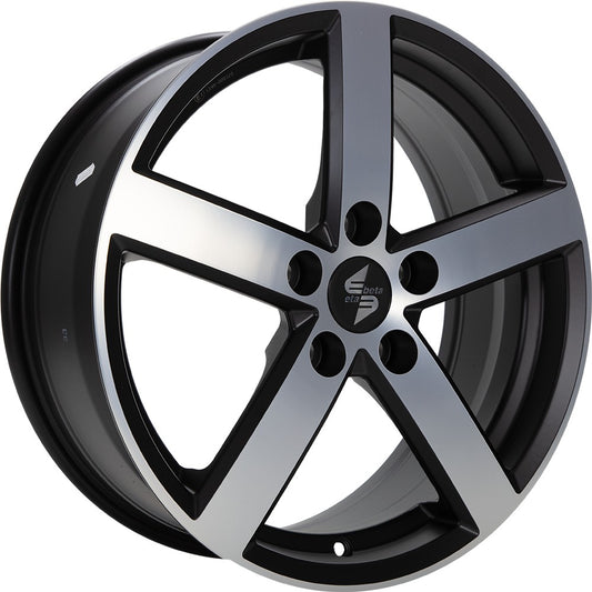 Etabeta Eros black matt full polished 8x18 ET30 - LK5/112 ML66.5