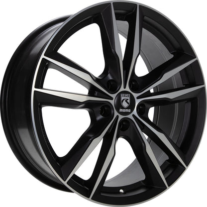 Momo Fast black matt polish Alufelge 8x18 Zoll ET35 LK 5x112 ML79.6