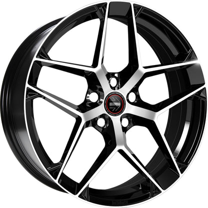 Momo RF07 gloss black diamond cut 8.5x19 ET34 - LK5/120 ML72.6