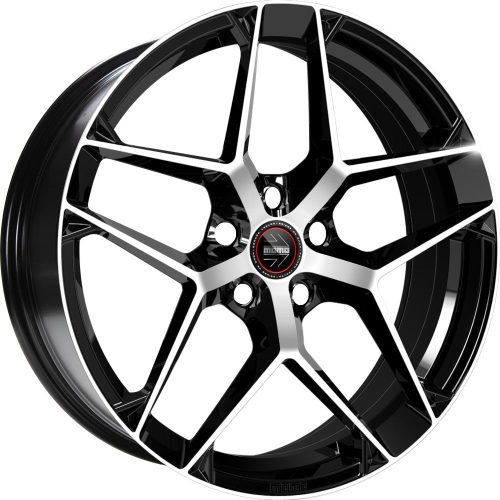 Momo RF07 gloss black diamond cut 8.5x20 ET35 - LK5/120 ML72.6