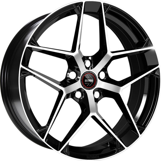 Momo RF07 gloss black diamond cut 8.5x20 ET40 - LK5/114.3 ML72.3