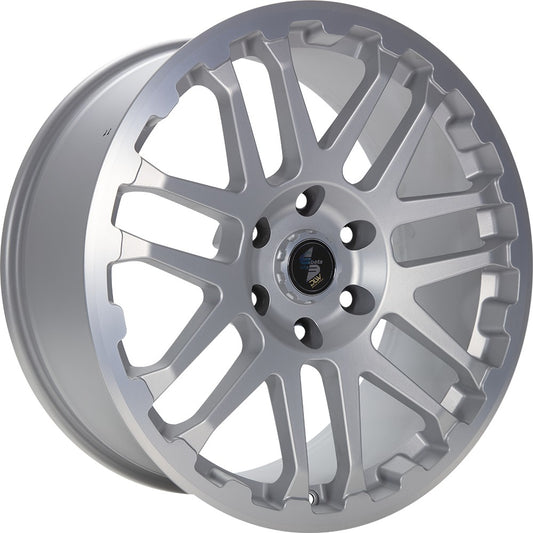 Etabeta Combat silver matt lip + cap polished 7x17 ET5 - LK5/139.7 ML108.3