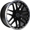 Etabeta Combat CV black matt lip + cap polished Alufelge 7x17 Zoll ET50 LK 5x120 ML65.1