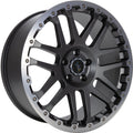 Etabeta Combat CV Anthracite Matt Lip + Cap Polish Alufelge 8x17 Zoll ET25 LK 6x139.7 ML106.1