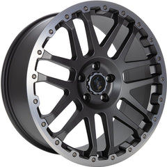 Etabeta Combat CV Anthracite Matt Lip + Cap Polish Alufelge 8x17 Zoll ET25 LK 6x139.7 ML106.1