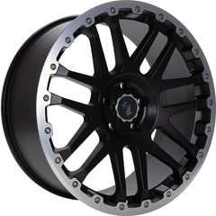 Etabeta Combat CV black matt lip + cap polished Alufelge 8x17 Zoll ET55 LK 5x120 ML65.1