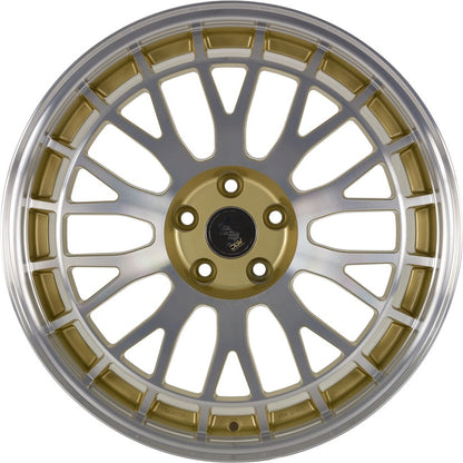 Etabeta Unit gold lip spokes polish 9.5x21 ET50 - LK5/112 ML66.5