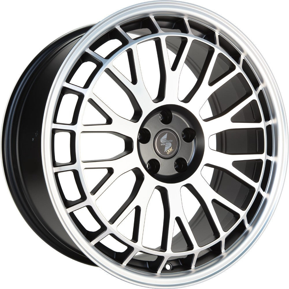 Etabeta Unit black matt lip spokes polished 9.5x21 ET50 - LK5/112 ML66.5