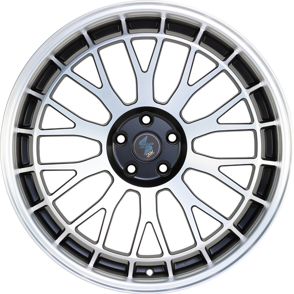 Etabeta Unit black matt lip spokes polished 9.5x21 ET50 - LK5/112 ML66.5