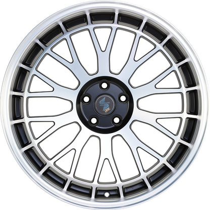 Etabeta Unit black matt lip spokes polished 9.5x21 ET50 - LK5/112 ML66.5