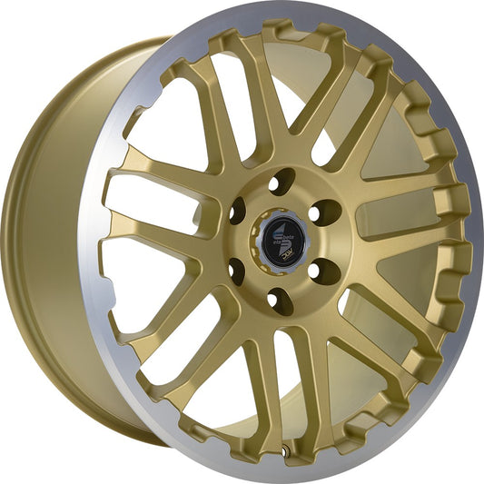 Etabeta Combat gold matt lip + cap polished 10x22 ET45 - LK6/139.7 ML93.1