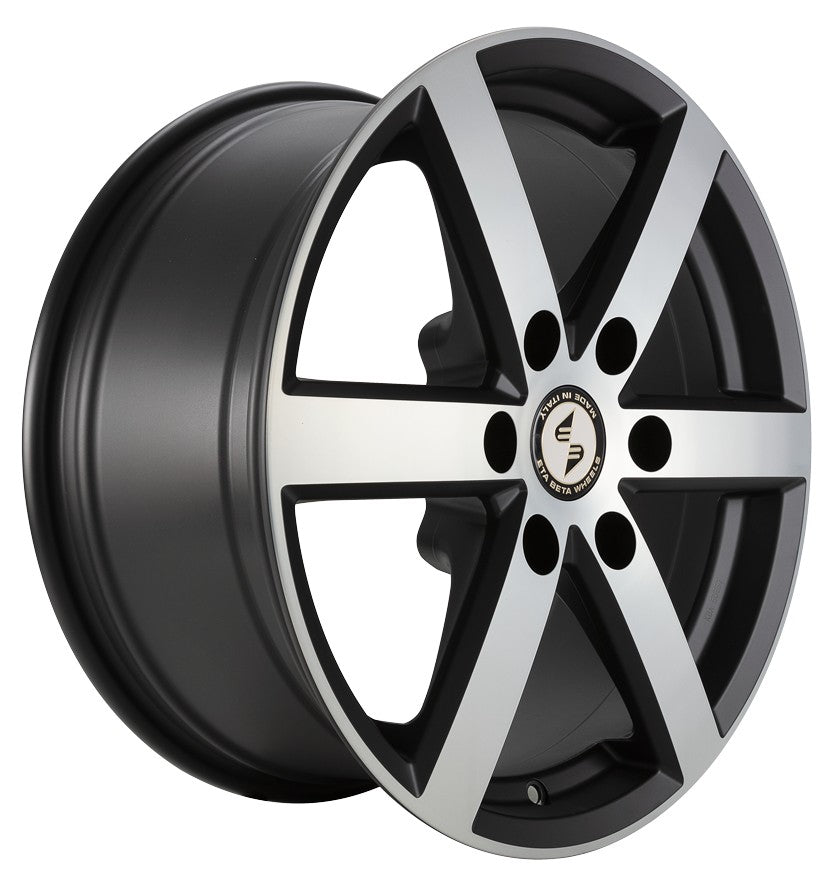 Etabeta Robus black matt full polished Alufelge 8x18 Zoll ET50 LK 6x130 ML84.1 – Bild 3