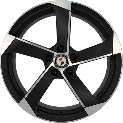 Etabeta Magic black matt full polished 9x20 ET33 - LK5/112 ML66.5