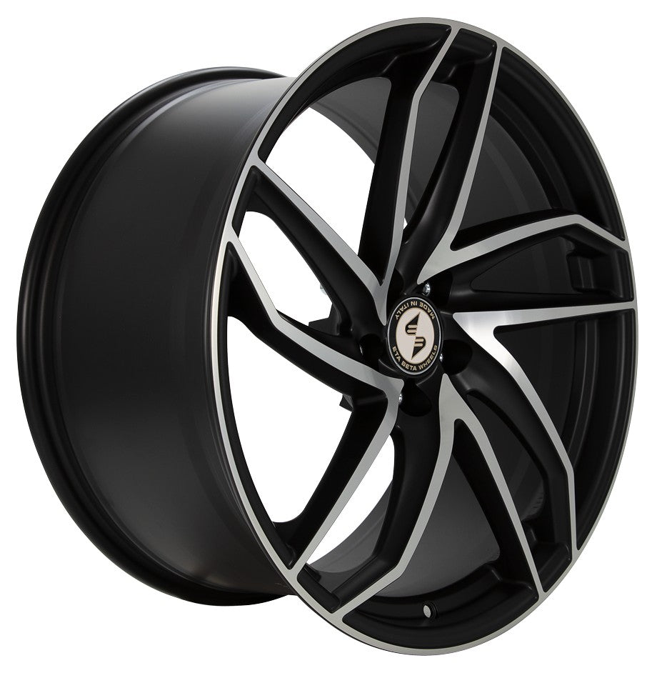 Etabeta Heron-K black matt full polished 9.5x19 ET35 - LK5/120 ML78.1