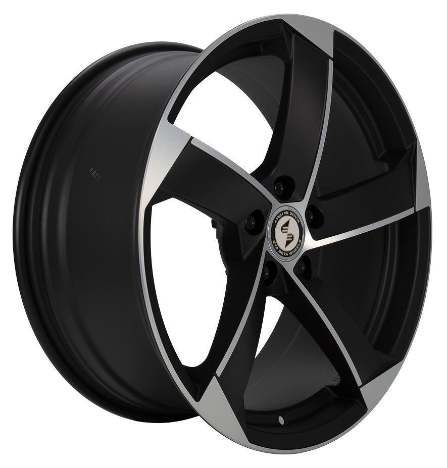 Etabeta Magic black matt full polished 8x18 ET33 - LK5/112 ML66.5