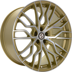 Etabeta Medusa gold matt full polished Alufelge 9x21 Zoll ET35 LK 5x112 ML66.5