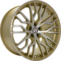 Etabeta Medusa gold matt full polished Alufelge 9x21 Zoll ET45 LK 5x112 ML66.5