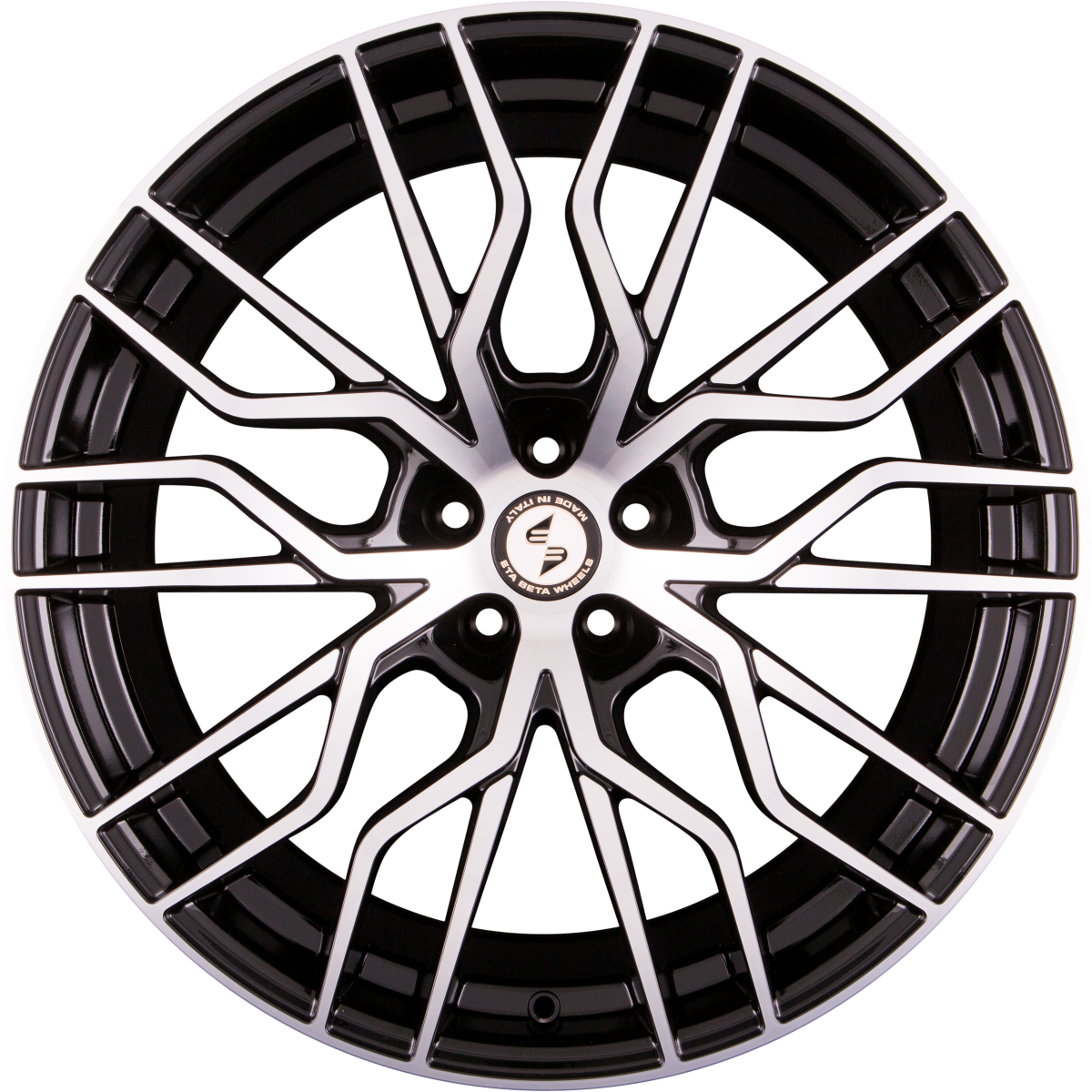 Etabeta Medusa-K black shiny full polished Alufelge 11x23 Zoll ET35 LK 5x120 ML74.1 – Bild 3