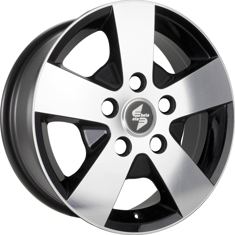 Etabeta Atria black matt full polished 6.5x16 ET45 - LK5/120 ML65.1