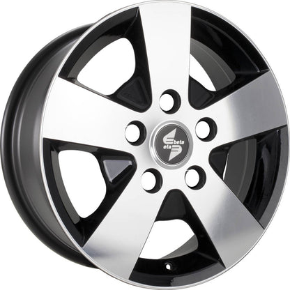 Etabeta Atria black matt full polished 6.5x16 ET45 - LK5/120 ML65.1