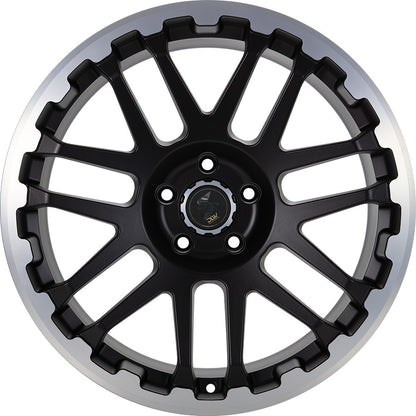 Etabeta Combat black matt lip + cap polished 8x18 ET45 - LK6/139.7 ML93.1
