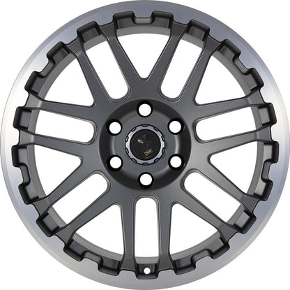 Etabeta Combat anthracite matt lip + cap polished 8x18 ET45 - LK6/139.7 ML93.1