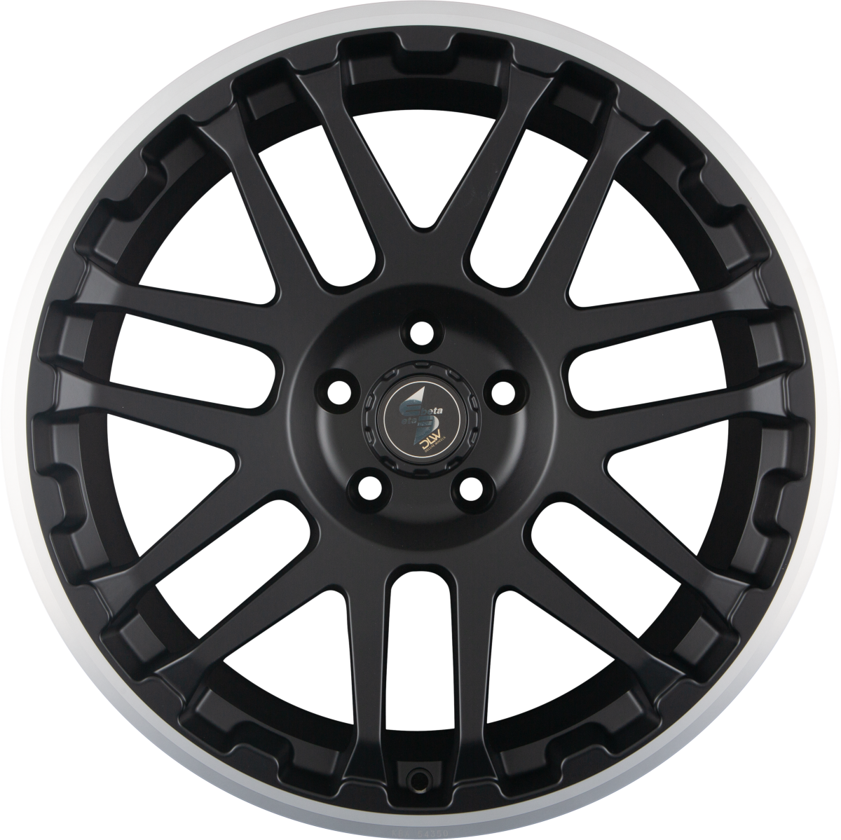 Etabeta Combat black matt lip polished Alufelge 8x18 Zoll ET15 LK 6x139.7 ML106 – Bild 3