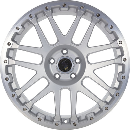 Etabeta Combat CV silver matt lip + cap polished 9x20 ET42 - LK5/120 ML65.1