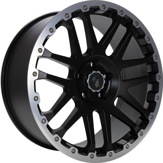 Etabeta Combat CV black matt lip + cap polished 9x20 ET25 - LK5/130 ML84.1