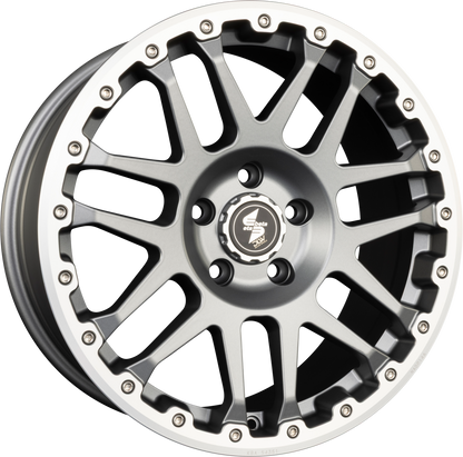 Etabeta Combat CV Anthracite Matt Lip + Cap Polish Alufelge 9x20 Zoll ET40 LK 6x114.3 ML66.1 – Bild 4