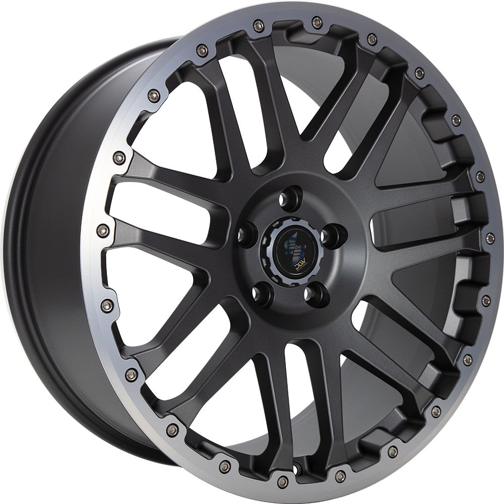 Etabeta Combat CV anthracite matt lip + cap polished 8x18 ET45 - LK5/120 ML65.1